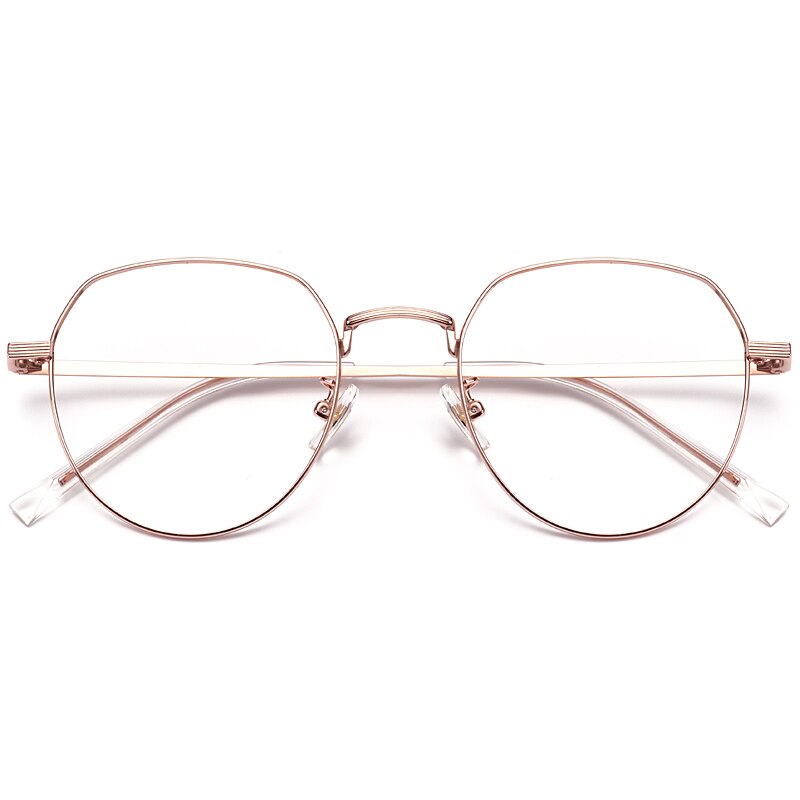 Pure Titanium Retro Blue Light Glasses Frame Women's Round Face Myopia Glasses Ultralight Men Trendy Optical Glasses Frame 1901