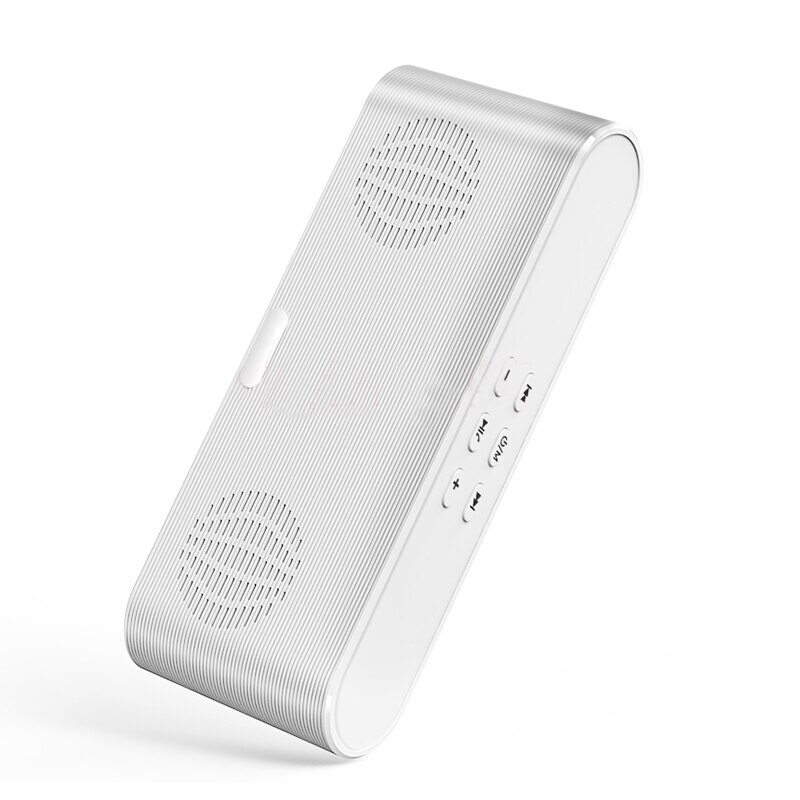 Draagbare bluetooth speaker zware subwoofer 3d stereo muziek surround home kleine stereospeler draadloze speaker met powerbank: Wit