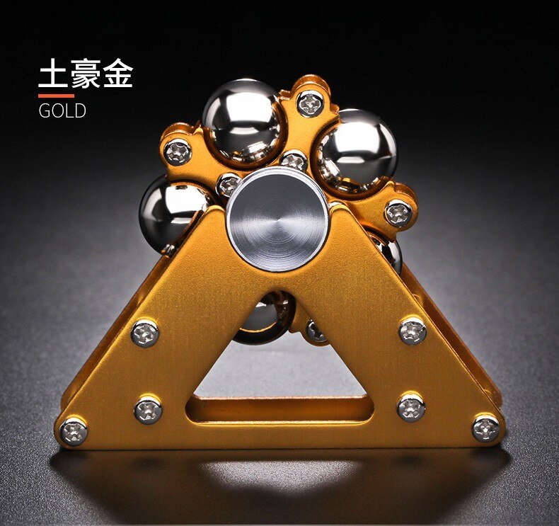 Spinner manual removível de metal de alta qualidade, brinquedos para adultos, crianças, anti-estresse, giratório, giroscópio, brinquedo de alívio de estresse: Gold