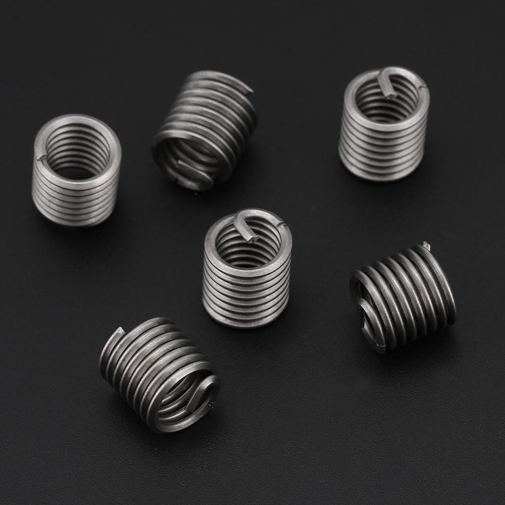 60 stks/partij 304 Rvs Schroefdraad Insert Draad Schroef Mouw Draad Reparatie Inserts Assortiment Kit