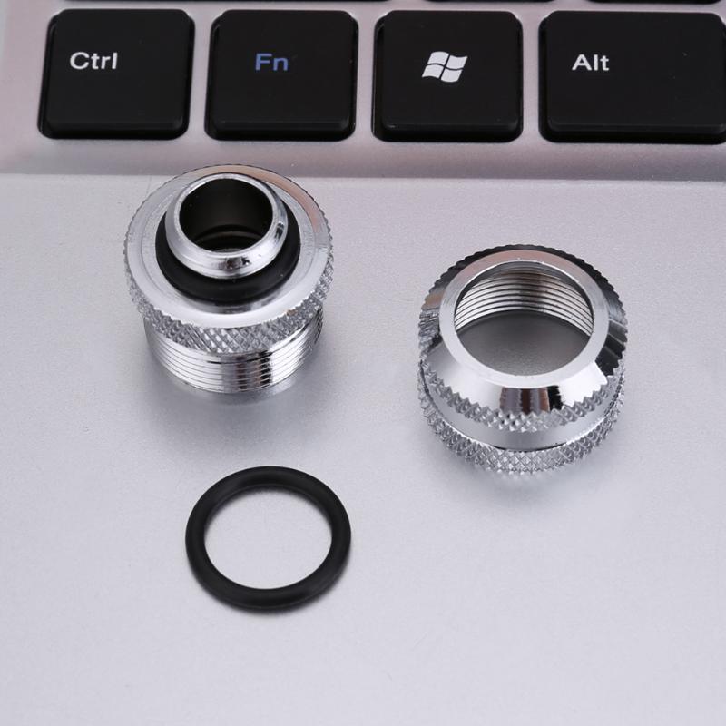G1/4 14mm OD 4 Laps Hard Tube Quick Fitting Connector for CPU cooling fan PC Water Cooling system