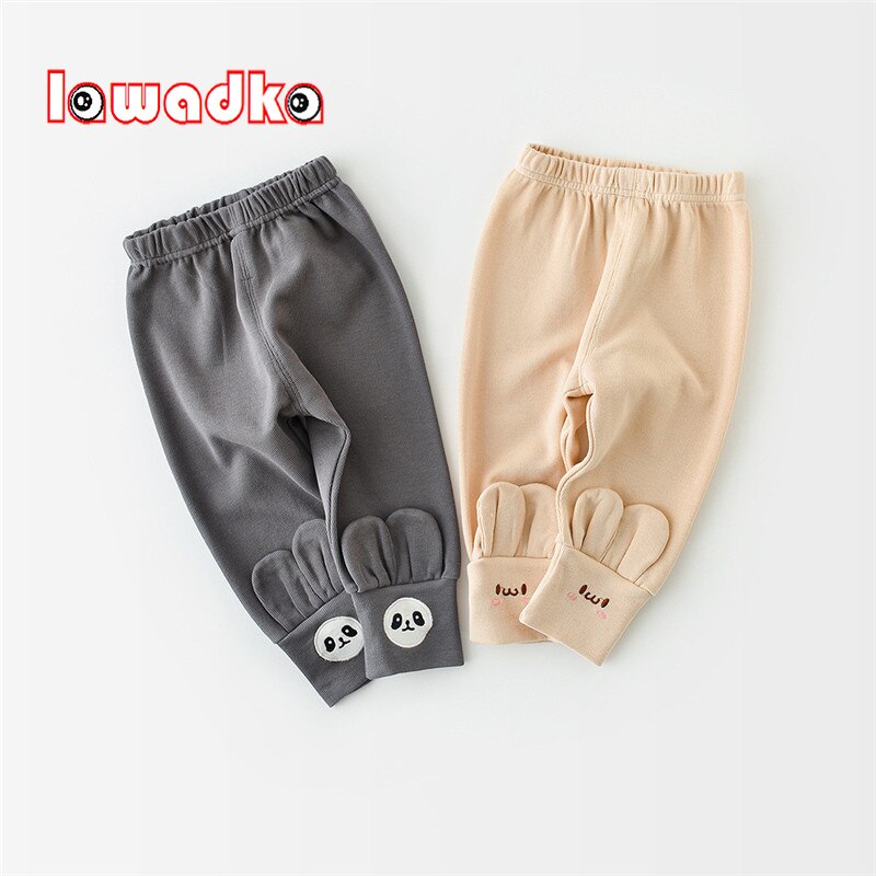 Lawadka – pantalon Long en coton pour bébés garçons et filles, décontracté, de couleur Beige et noir, avec dessin animé, printemps-automne