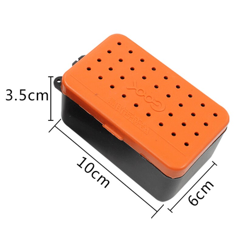 Breathable Plastic Fishing Live Bait Storage Box Earthworm Bloodworms Bait Container Box Fishing Accessories: S