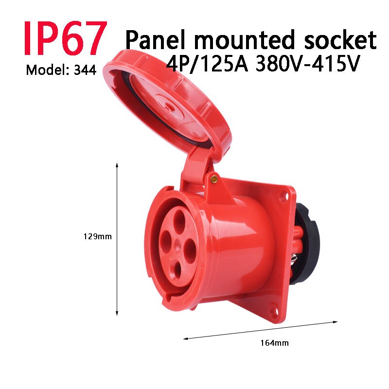 IP67 63A/125A Industrial Plug Socket 3P/4P/5P Waterproof Electrical Connector Power Connection Industrial Plug 220V 380V 415V: TYPE3