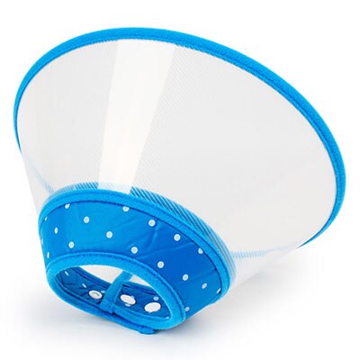 Recovery Pet Cone Elizabethan Collar Dog Cat Puppy Pet Remedy Wound Healing Recovery Collar Protective Adjustable with Soft Edge: Blue / M