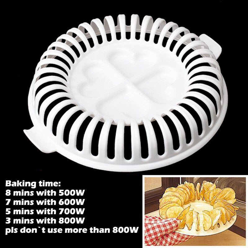 Mikrowelle Fett Kartoffel Chips Hersteller DIY Niedrigen Kalorien Ofen Fett Freies Apfel Chips Hersteller Backformen Werkzeuge Backen Pfannen Chips Gestell