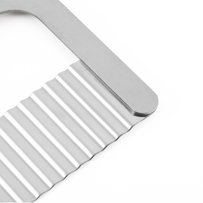 Nóż falisty sean ze stali nierdzewnej, narzędzie robić krojenia ziemniaków, specjalny gadżet kuchenny z drewnianą rączką