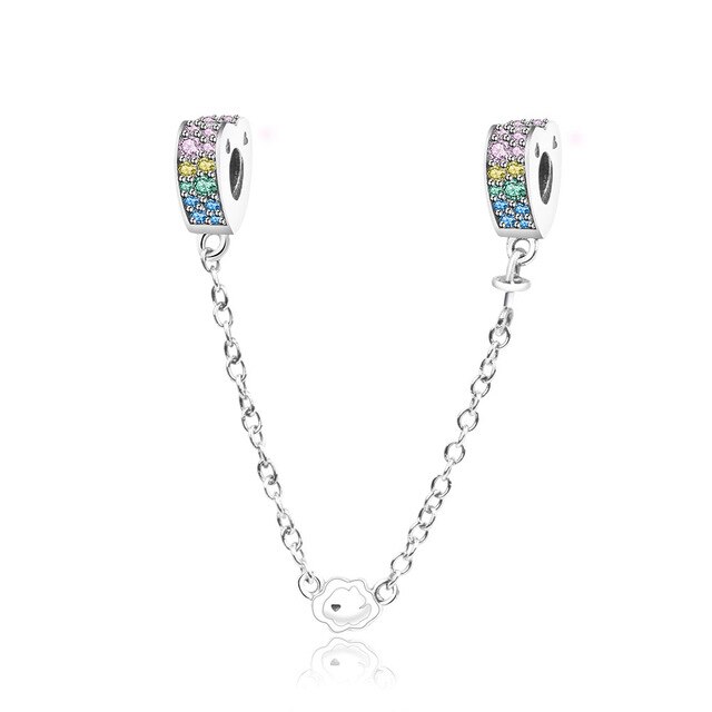 100% 925 Sterling Silver Classic Heart-shaped Bow Crown Ladies Charm DIY Bracelet Accessories Jewelry: 5020