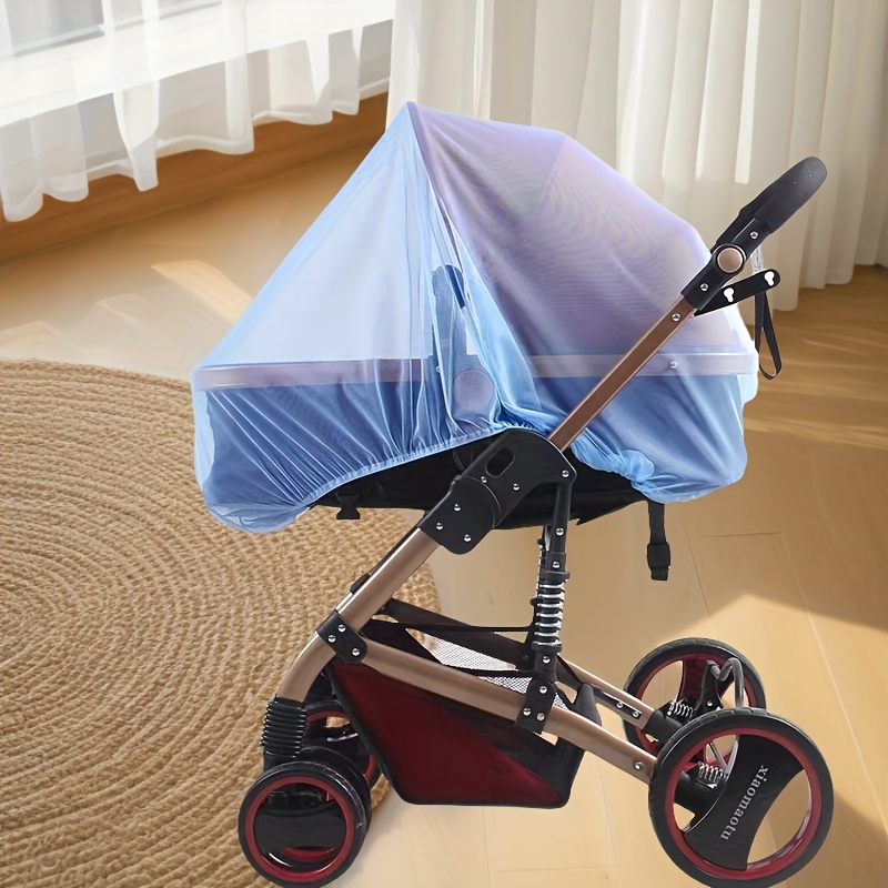 Rede mosquiteira para carrinho de bebê - Cobertura total, com malha densa para proteção aprimorada contra insetos, equipamento externo contra mosquitos para carrinho de poliéster