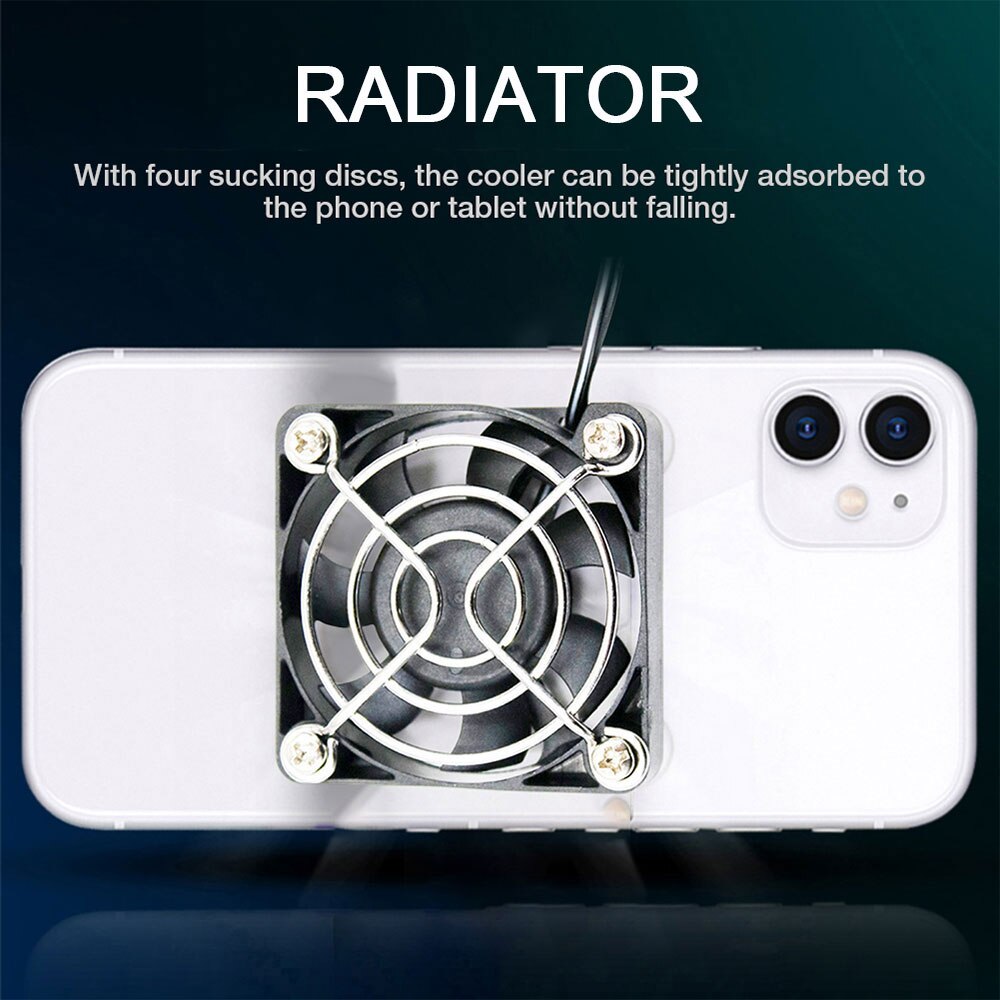 Ventilateur de refroidissement Portable USB, refroidisseur de téléphone Portable de jeu, radiateur de téléphone Portable, outil de refroidissement encliquetable pour IPhone/Huawei/Xiaomi