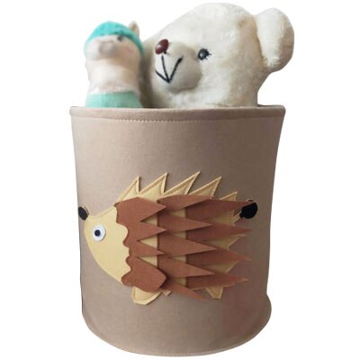 Baby Laundry Basket Sundries Storage Basket Foldable Toy Storage Bucket Dirty Clothes Container Folding Cartoon Animal Box: S4    storage bag / S   29x30cm