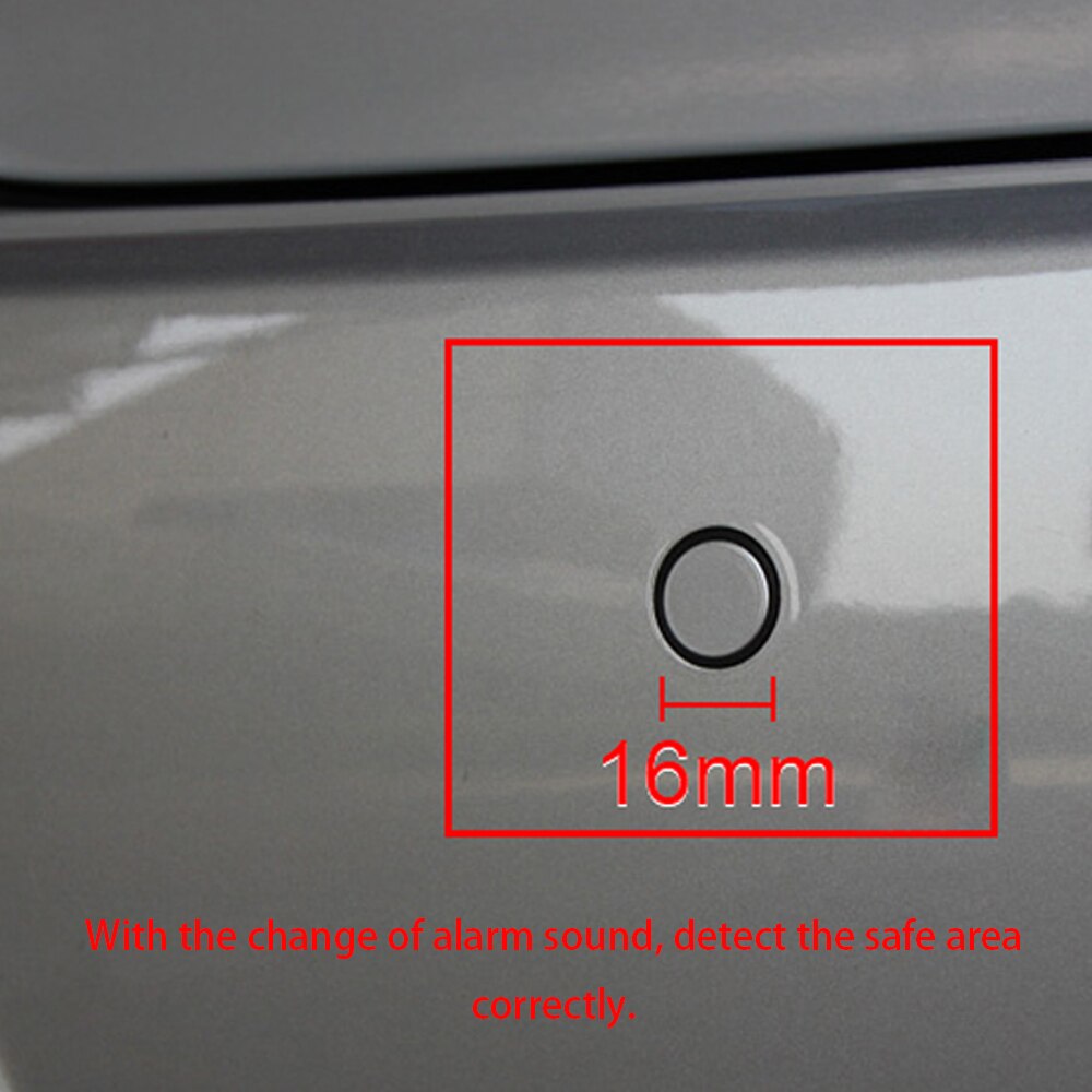 Sensores de aparcamiento para coche, sistema parktronic, 4 Uds., sensores planos, marcha atrás, sonido de alarma, sonido ajustable