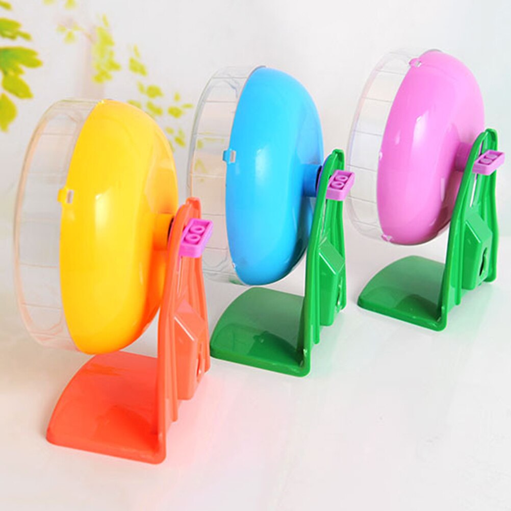 Rueda para correr juguetes con ruedas portátil silencioso duradero colorido rueda para correr juguetes con ruedas para mascotas pequeñas hámster entrenamiento juego