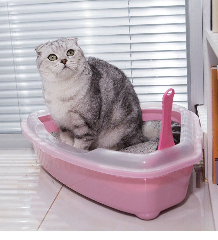 Toilet Bedpan Cat Litter Box Plastic Cat Toilet Tr... - Grandado