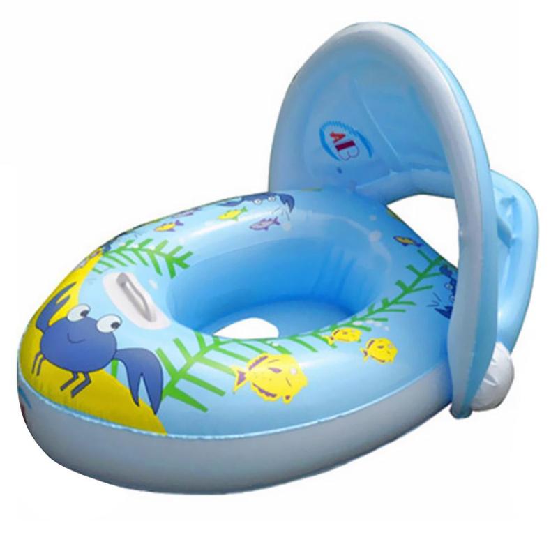 Cartoon Print Baby Kids Summer Swimming Ring Inflatable Seat Boat Float