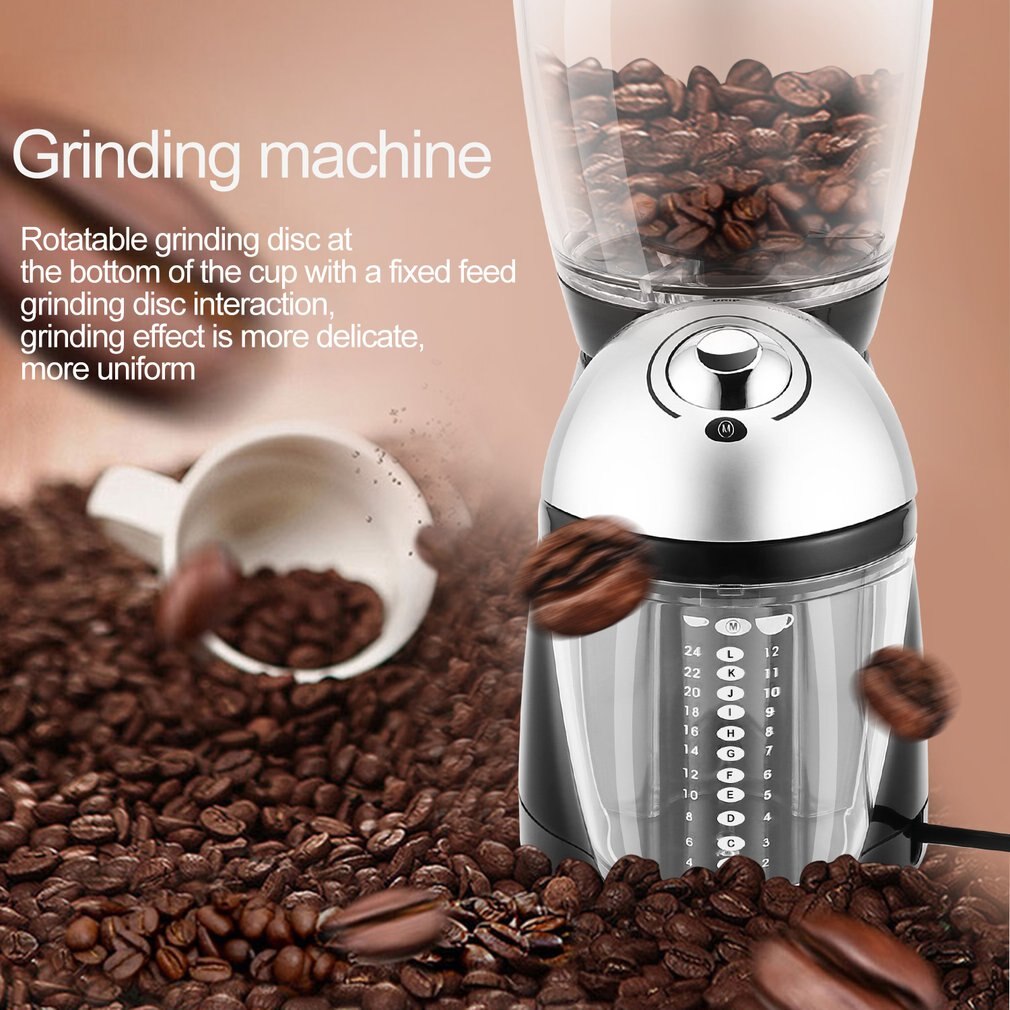 Home Coffee Grinder Electric Grinding Machine Equipped With 420 Stainless Steel Grinding Disk Coffee Maker 220-240V