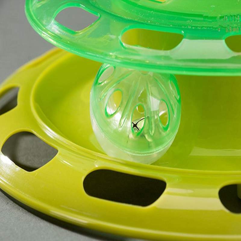 Funny Interactive Toys For Cat Turntable Food Bowl Training Goods For Cats Toys With Ring Bell Ball For Kitten Amusemen Plate