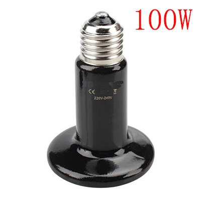 25W/50W/75W/100W/150W/200W Ceramic Pet Heat Light Lamp Snake Tortoises Lizard Hedgehog Reptile Pet Heater Brooder 220V-240V: 100W