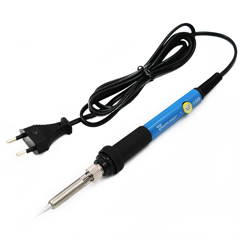 60W Kit de soldadura eléctrico de hierro de soldadura herramientas manija de la estación de soldadura de herramientas para reparación de soldaduras de madera de herramienta de grabación soldador estaño