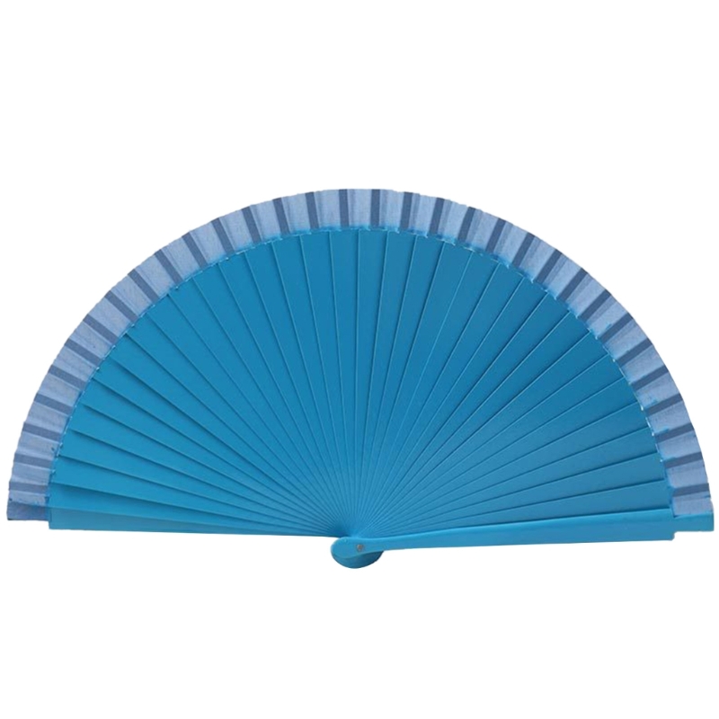 Abanico K1MF, abanico mano madera clásico y moderno, abanico plegable Color sólido español para bodas y