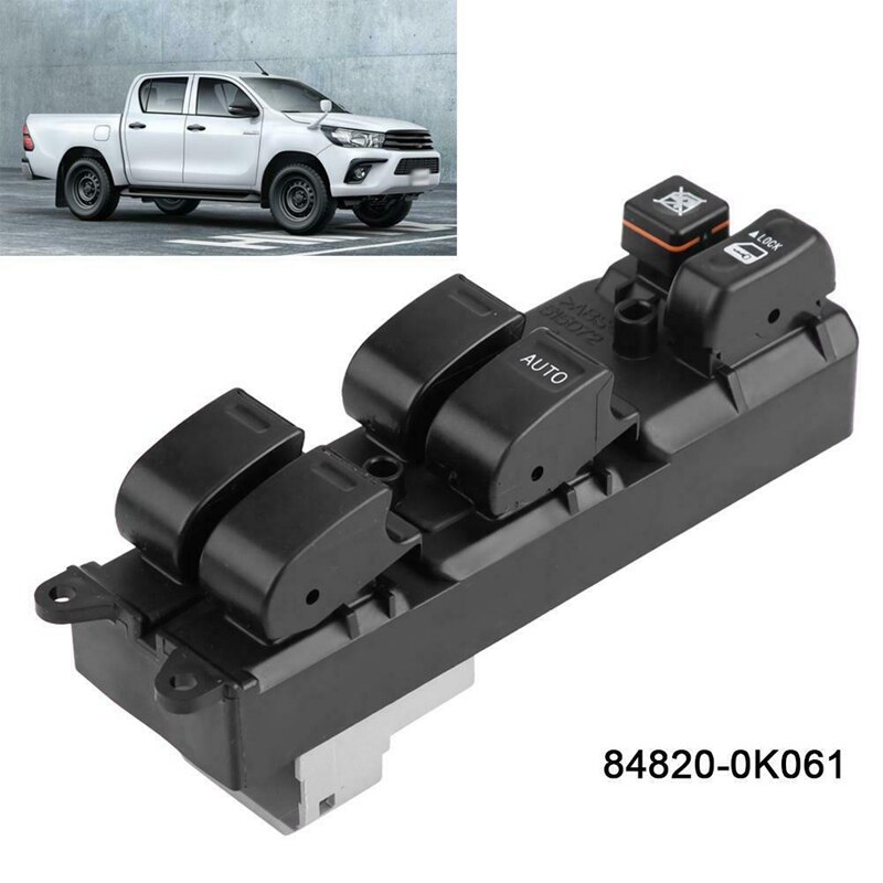 Fydun Interruttore Alzacristallo Elettrico Lato Guida Sinistro Per Toyota Hiace, Ricambio 84820-10100