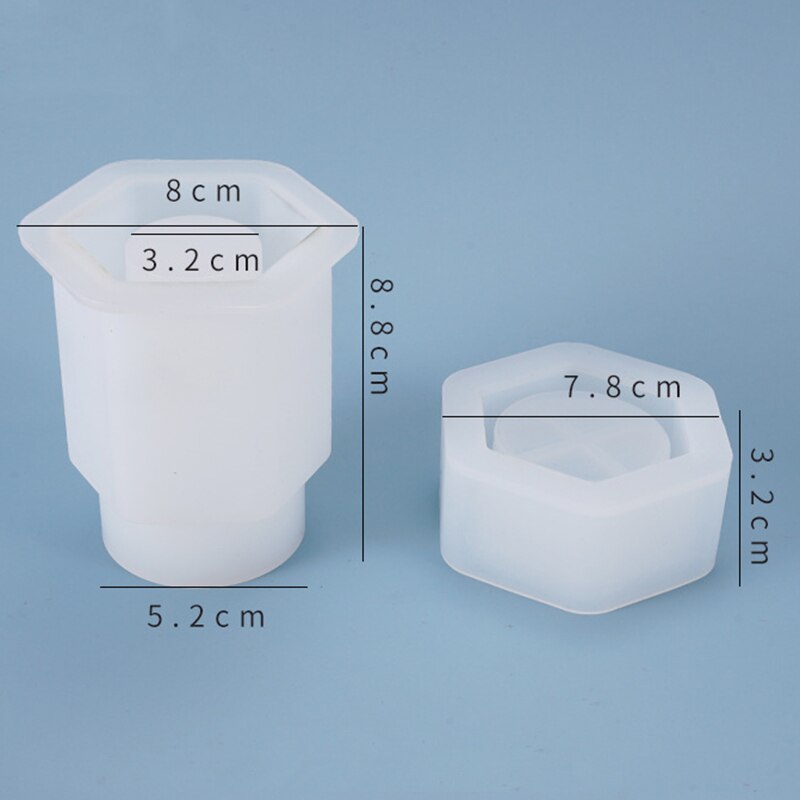 4Pcs Crystal Epoxy Mold Bottle Storage Bottle Storage Sealed Jar with Lid Storage DIY Silicone Mold