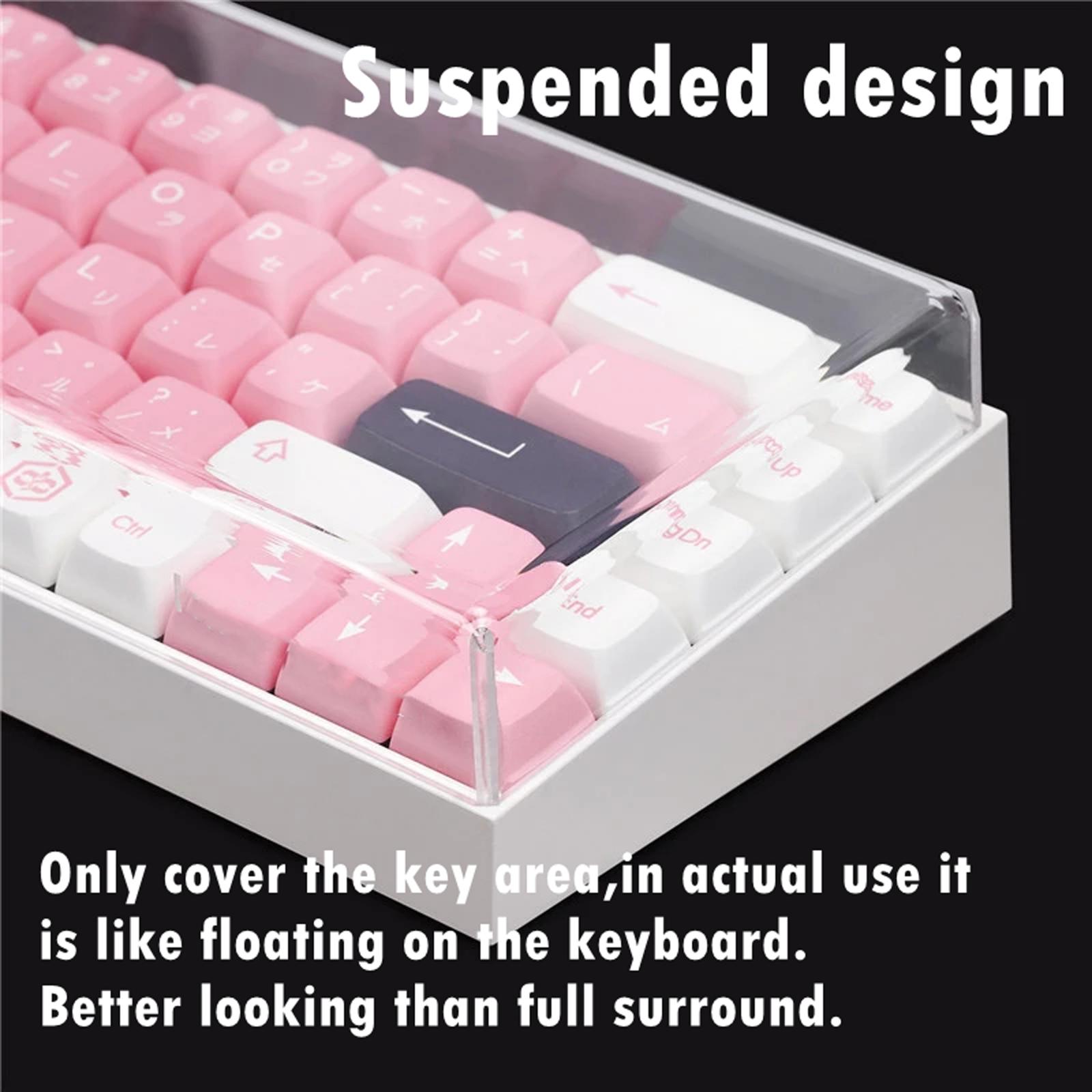Acrylic Mechanical Keyboard Dust Cover Easy to Use Computer Keyboard Accessories Transparent Protector for Office
