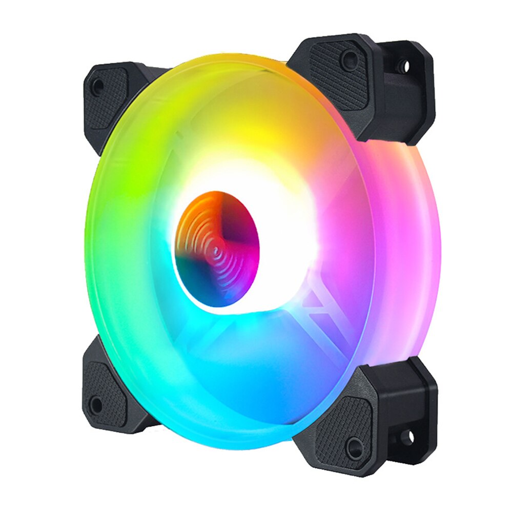 3pcs/set Quiet Home Office Colorful Computer Cooling Fan With Music Rhythm 120mm RC Control RGB PC Adjustable Speed For Desktops