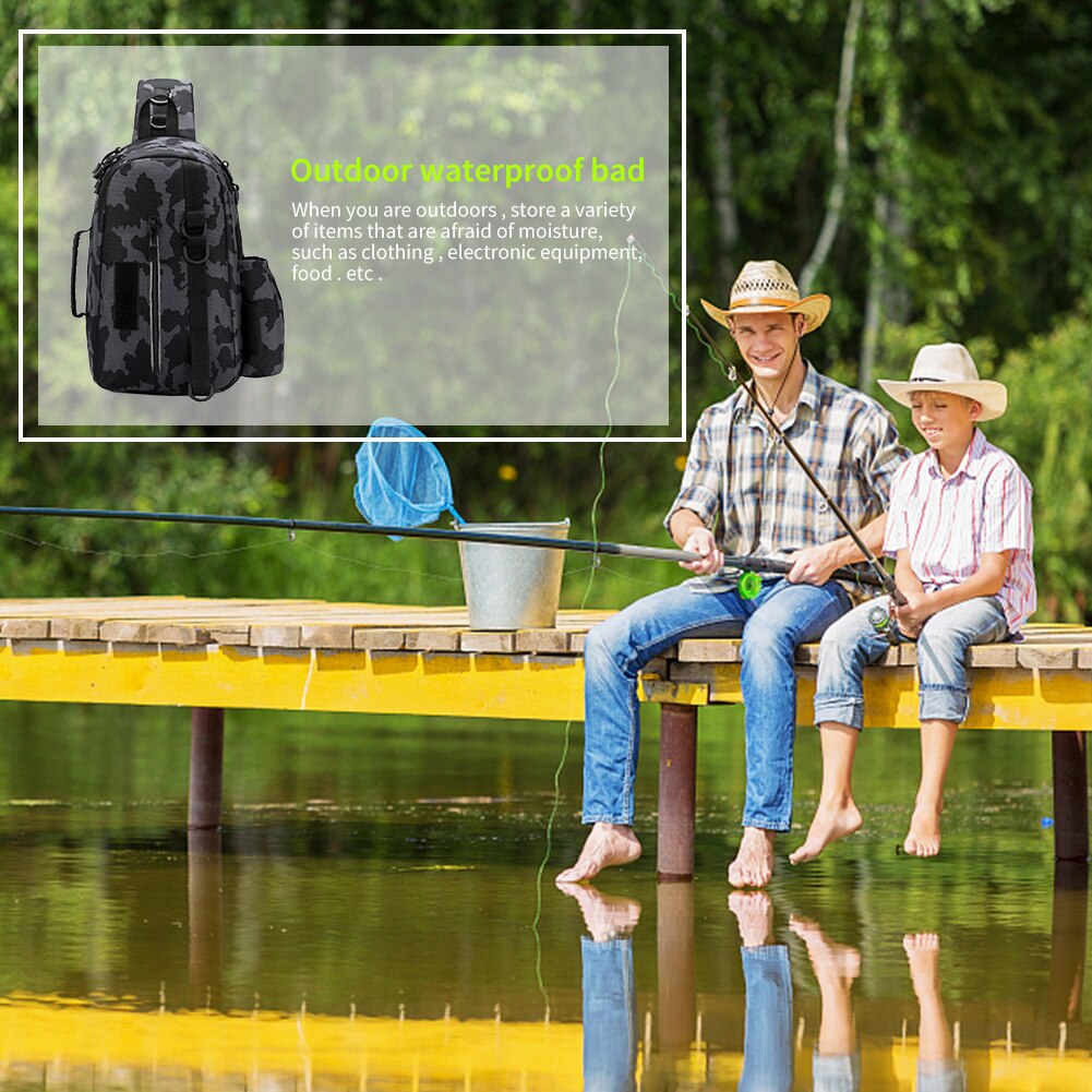 Mochila para equipo de pesca con soporte para caña de pescar, bolsa impermeable de gran capacidad, accesorios de pesca, caja de almacenamiento, bolsa para equipo de pesca