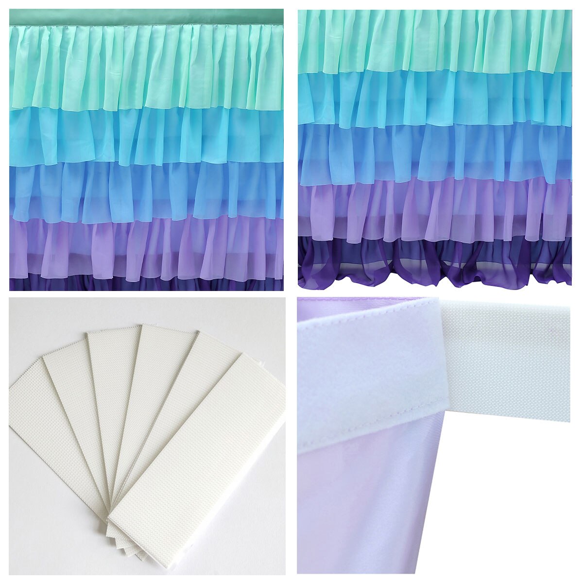 6ft Tulle Table Skirt Birthday Banquet Wedding Festive Party Decor Table Cloth Large Table Skirt