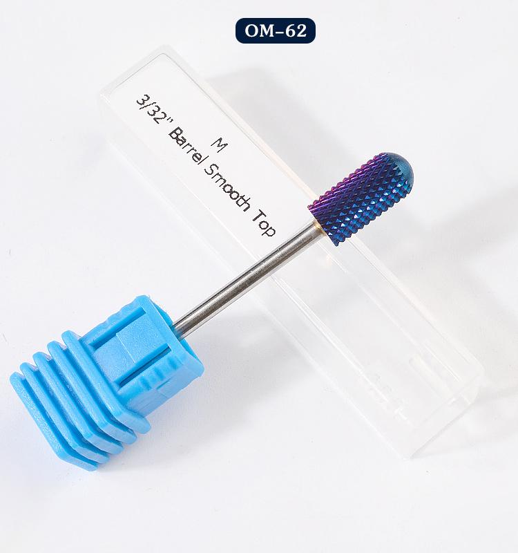 5 Types Tungsten Carbide Burrs Nano Coating Nail Drill Bits Blue Metal Drill Bits For Manicure Electric Drill Accessories: OM62