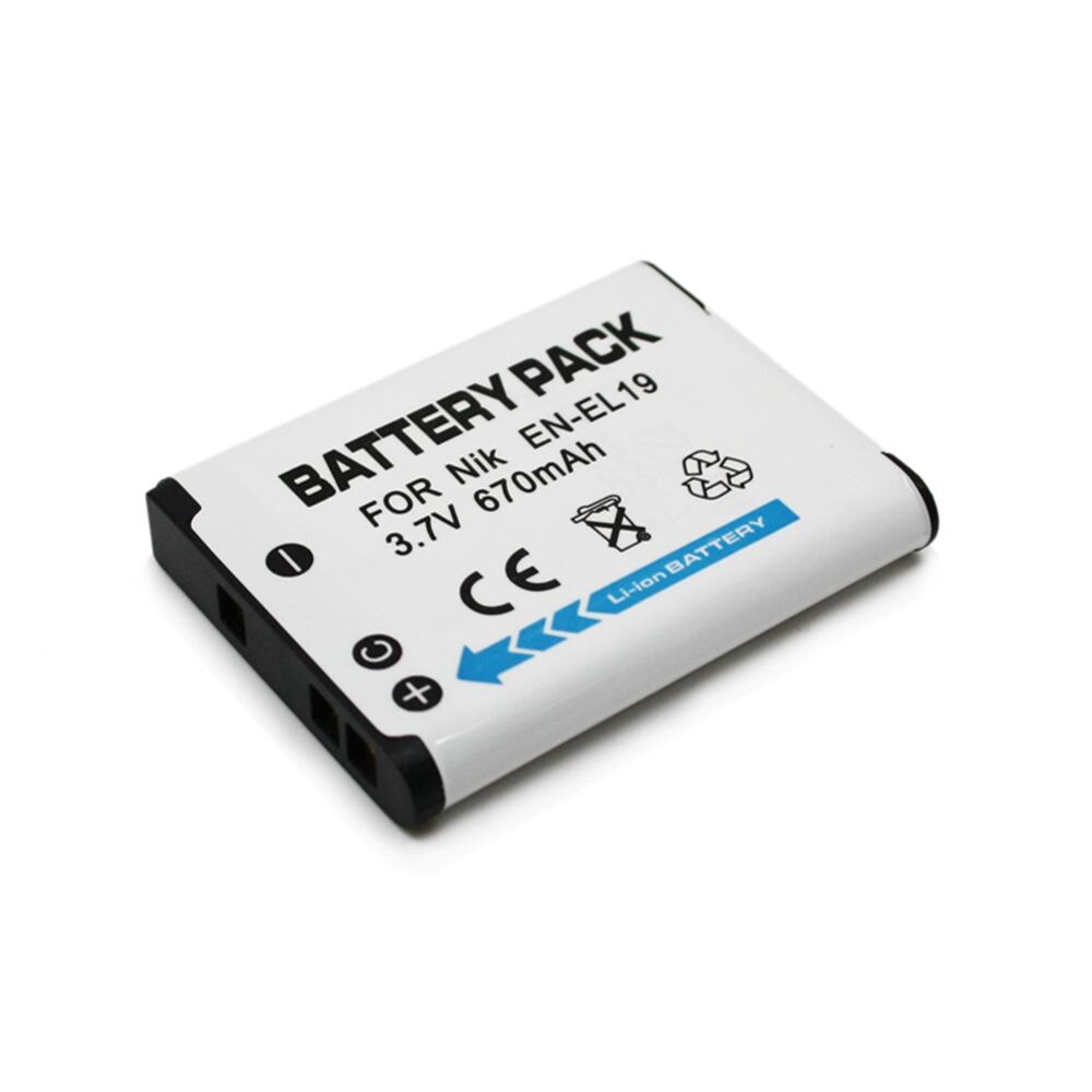 WHCYonline 670mAh EN-EL19 EN EL19 ENEL19 Batterie Pour Appareil Photo Nikon S2500 S100 S2600 S3100 S3200 S3300 S4100 S4200 S4300 S6600