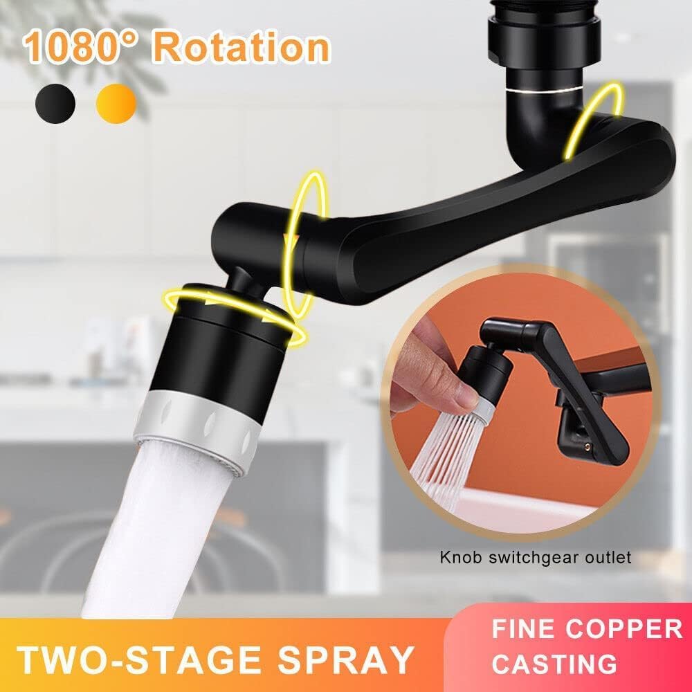 1080 ° Schlecht Wasserhahn Düse Universal- Drehung Wasserhahn Verlängerung Spritzgerät Küche Wasserhahn Verlängern Adapter Belüfter 2 sprühen Modi