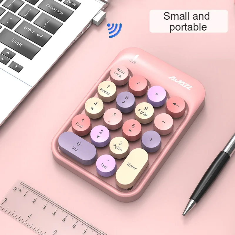 2.4G Draadloos Numeriek Toetsenbord Voor Laptop Macbook Computer Mini 18 Toetsen Digitaal Nummer Toetsenbord Slim Numpad Voor Kantoor