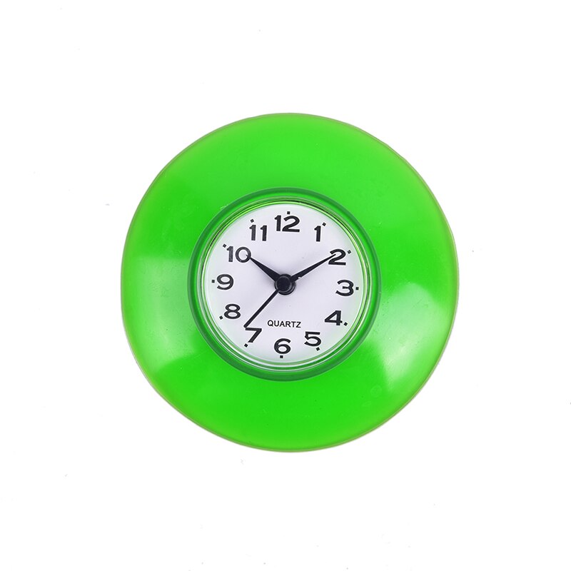 neue stil Badezimmer Küche Wasserdichte Saugnapf Uhr Dusche Verkaufsstand Leistungsstarke Eingehalten hause Saugnapf uhr: Grün