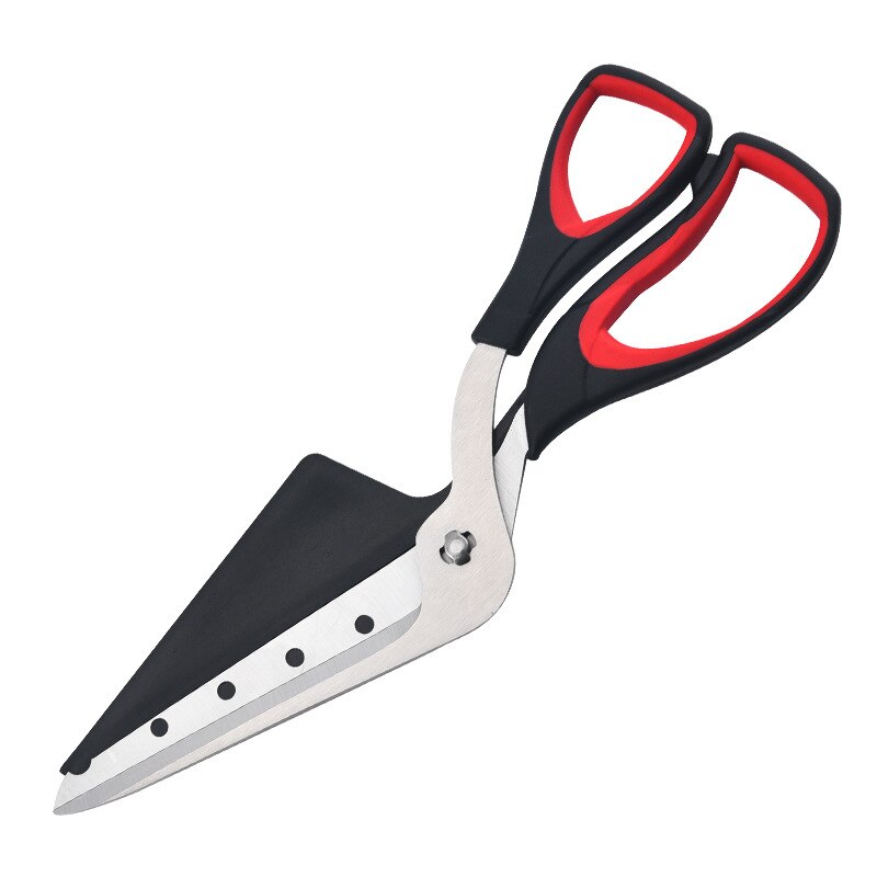 Multifunctional Pizza Scissors Stainless Steel Scissor Cut Pizza Slicer Detachable Cutting Tools For Restaurant Kitchen: C