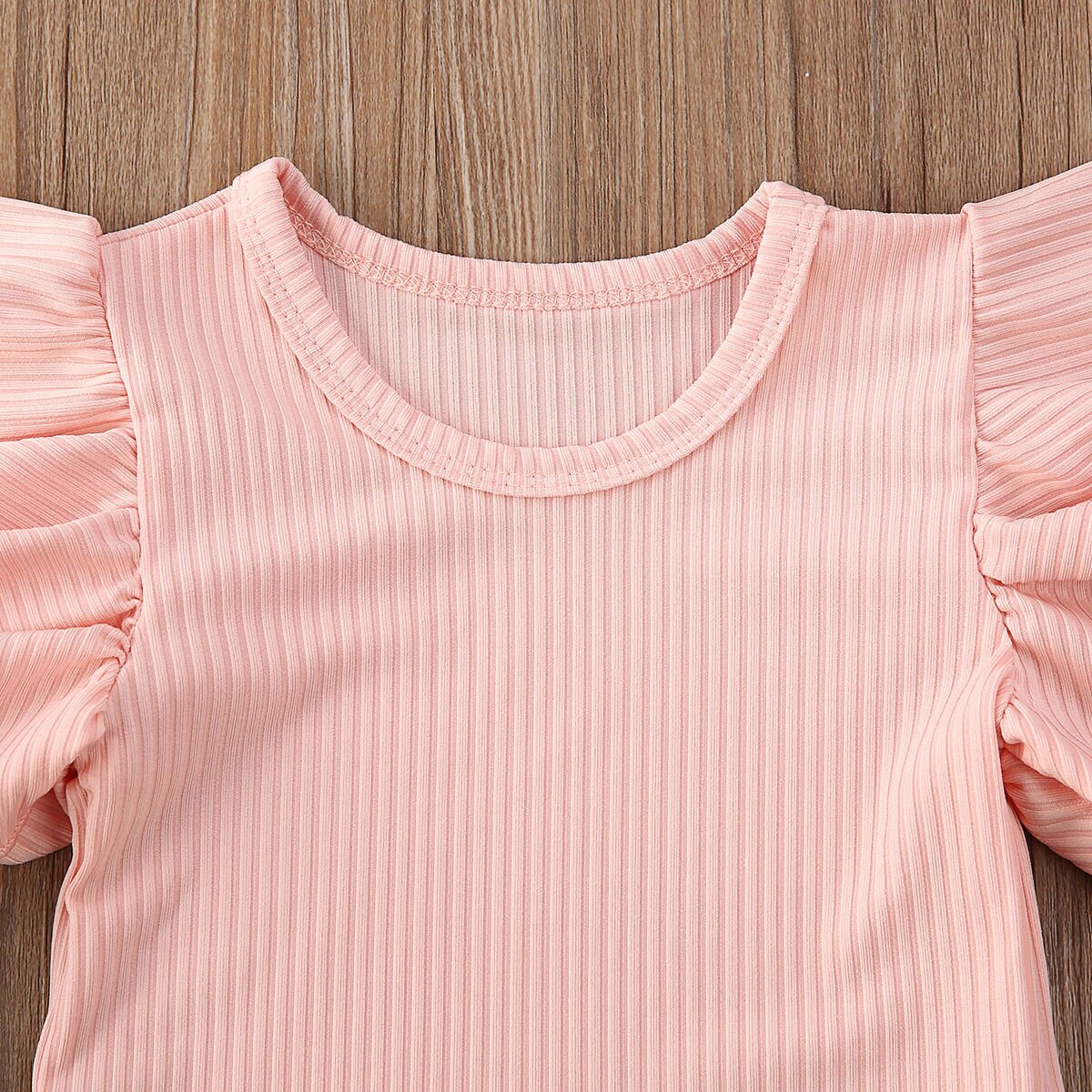 Baby Clothing Newborn Infant Baby Girl Boy Clothes Cotton Bodysuit Short Sleeve Clothes Set Solid Ribbed Sunsuit