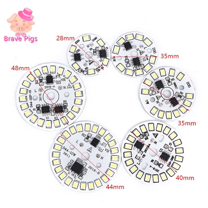 Led Lamp Patch Lamp Smd Plaat Ronde Module Lichtbron Plaat Voor Lamp Licht