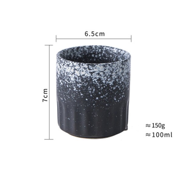Vintage Water Cups Retro Tea Bowl Ceramic Tea Cup Pottery Container Teaware Drinkware Crafts: B