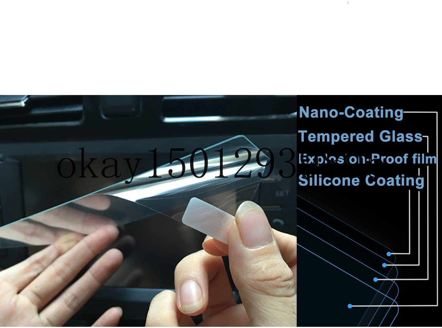 Car Navigation Screen Protector for Jetta2019 ,Clear Tempered Glass Infotainment Display in-Dash Center Touch Screen 6.5Inch