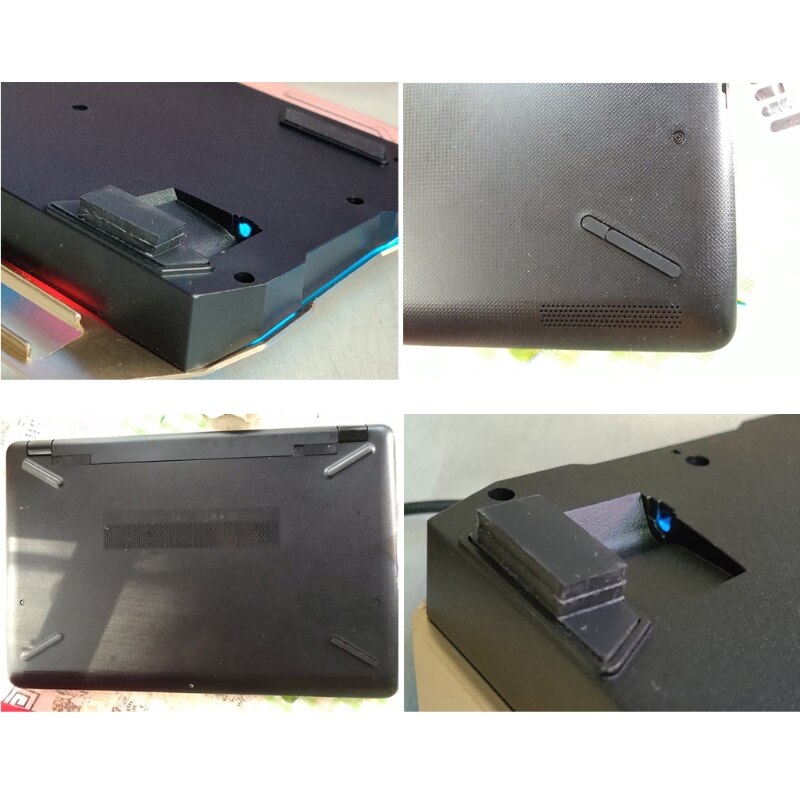 Toetsenbordvoetjes, zelfklevende antislip rubberen pads voor doe-het-zelf computertoetsenborden, zwart