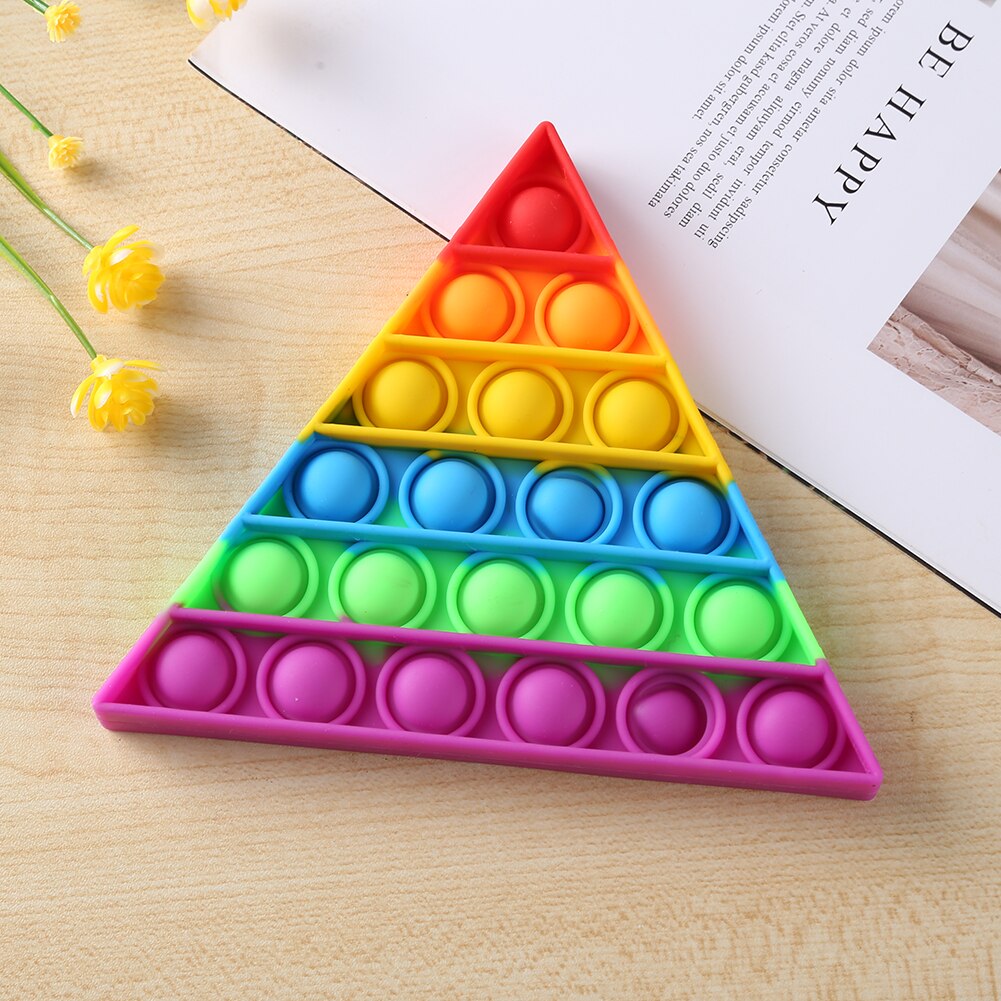 Triangle Push Bubbles Sensory Toy Safe Desktop Puzzle Funny Decompression Toys Anti-Stress Portable Vent Toys Stress Reliever