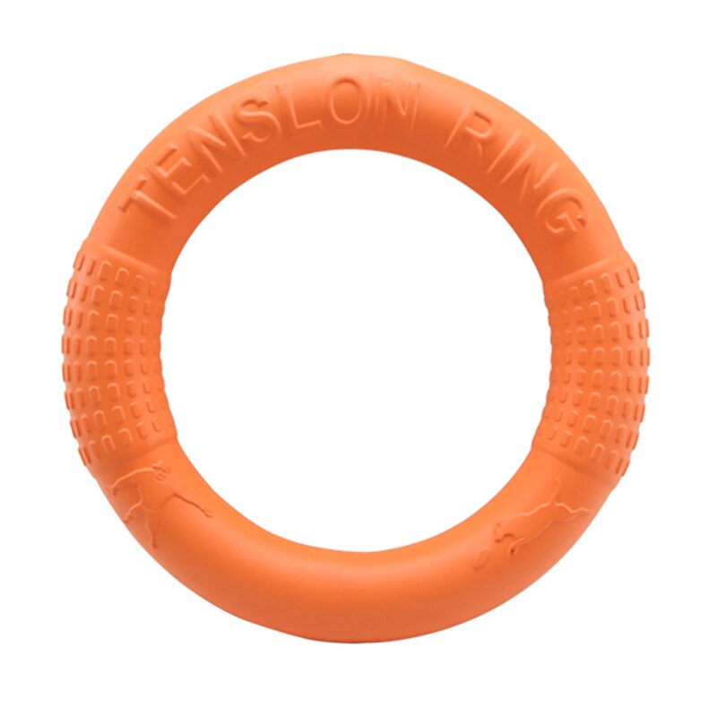 Juguetes de goma para perros pequeños y grandes, juguete antiestrés, discos voladores para cachorros, mascota grande, anillo de formación, equipo de goma: Yellow