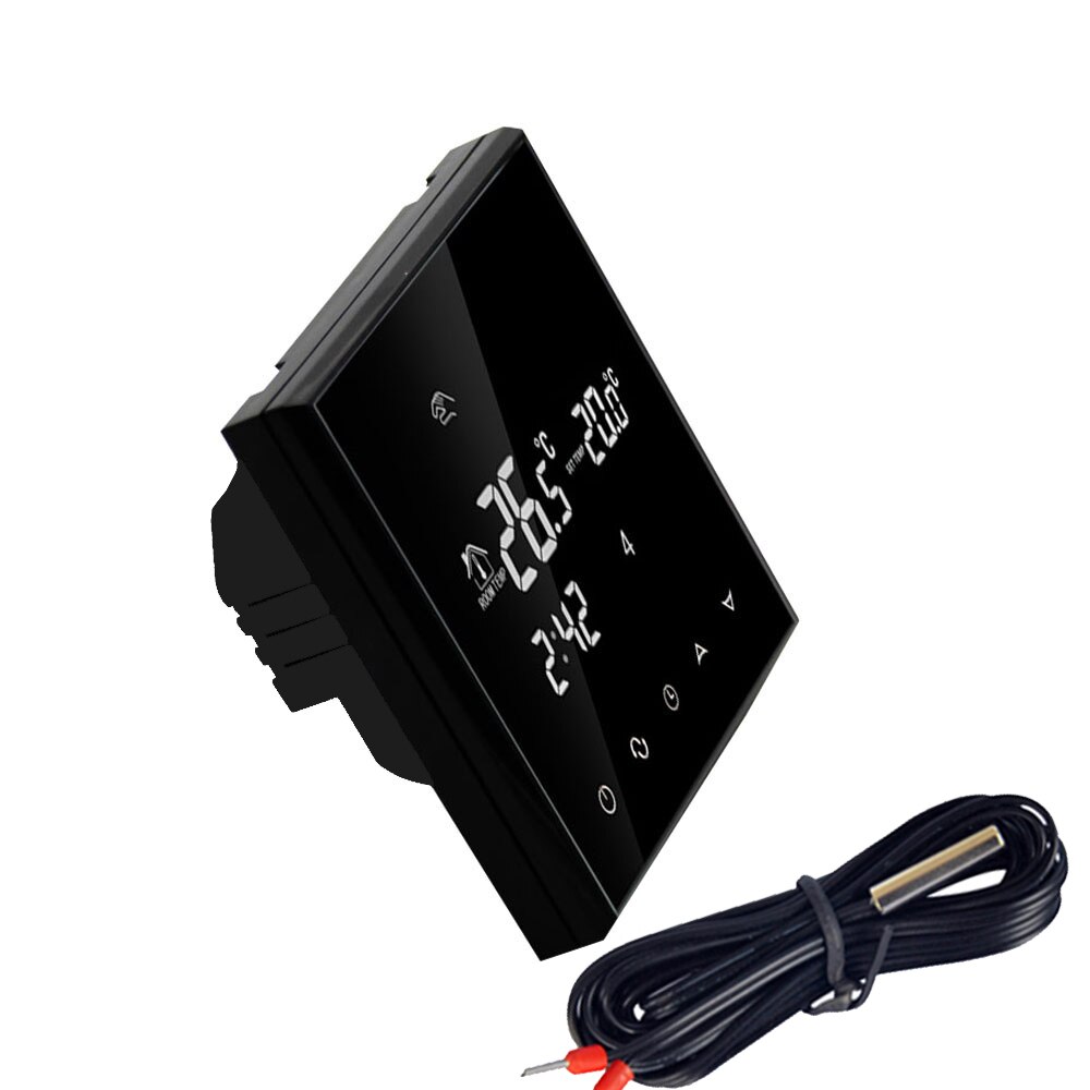 24VAC 110VAC 230VAC Programmable Touch Screen heating room thermostat for Dual sensor