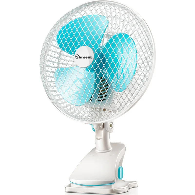 7 Inch Electric Fan Bedside Clip Wall Fan Desktop Student Ventilador Dormitory Table Air Conditioner Household Office Air Cooler: WHITE