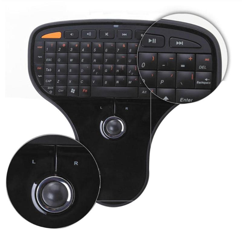 N5901 Mini Wireless Remote Keyboard Air Mouse with Trackball Ultra-light Multimedia Control Function for Android TV Box