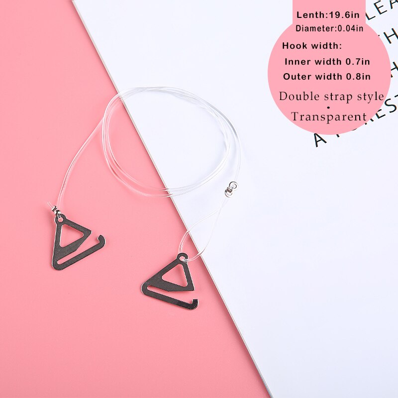 1 paar dames verstelbare bh-bandjes feest avondjurk ondergoed accessoires transparant alle match onzichtbare bandjes 3 kleuren: C