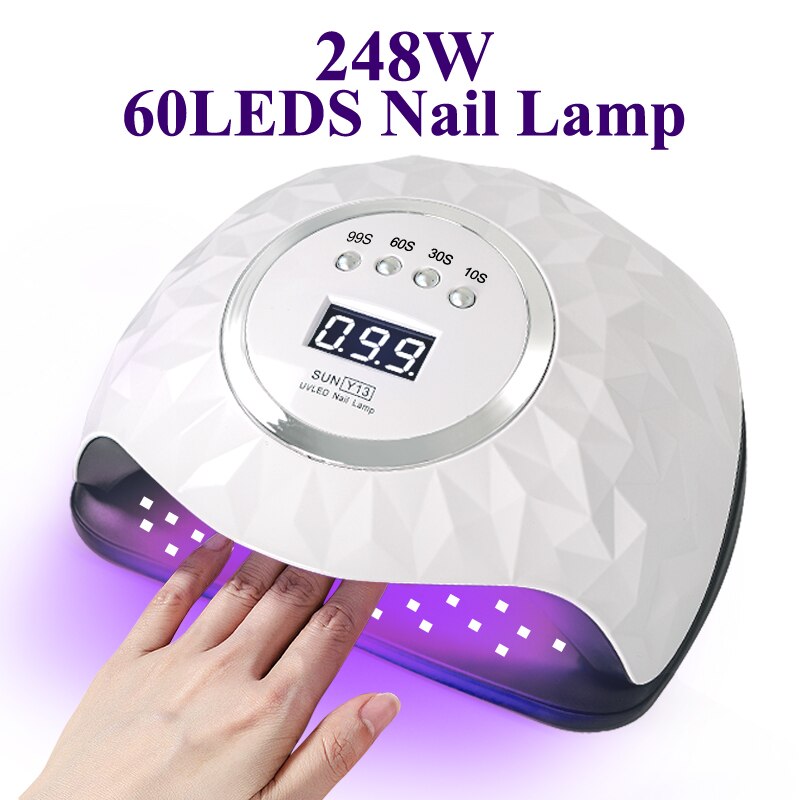 Lampe Uv Led professionnelle puissante pour vernis à ongles Gel, Machine de manucure, capteur automatique, outils de manucure: SUNY13 White