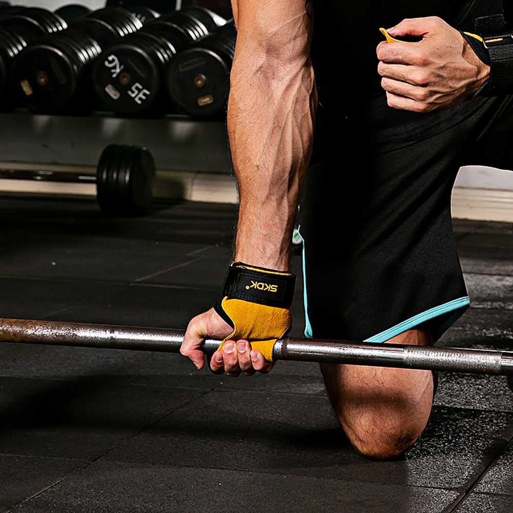 SKDK poignée de levage de poids équipement d'entraînement de gymnastique poignées de gymnastique gants de gymnastique poignées anti-dérapant gants de Fitness de gymnastique