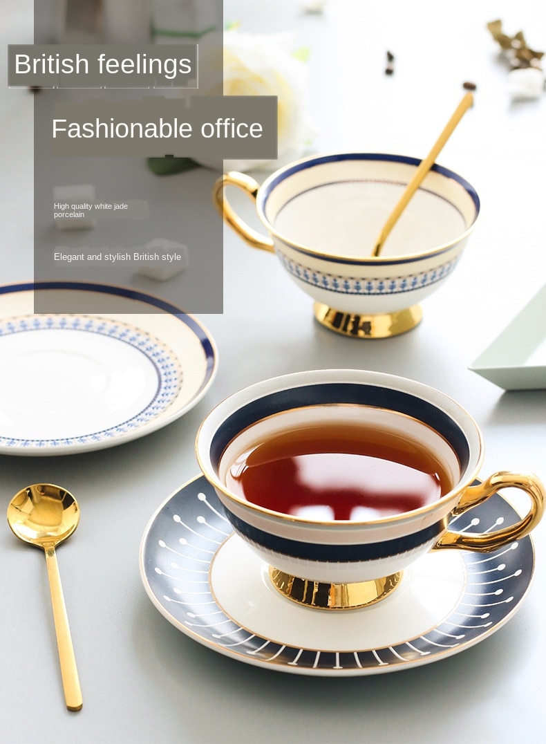 Tazas y platillos de porcelana blanca, juego de té Simple de cerámica, Tazas de café de moderno Para cafetería